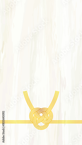 水引のベクターイラスト 熨斗　プレゼント用包装用紙背景