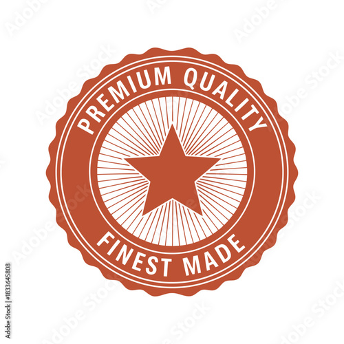 Premium quality finest made star seal badge label vector icon Vector