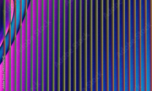 Neon glass spiral wave of transparent lines with blue brown gradient on dark 3d background. Abstract dna structure for science technology design. Futuristic graphic render wallpaper. 3D illustration