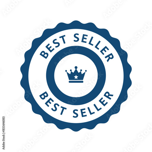 Premium best seller badge icon   top product quality seal Vector