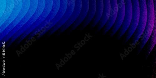 Neon glass spiral wave of transparent lines with blue brown gradient on dark 3d background. Abstract dna structure for science technology design. Futuristic graphic render wallpaper. 3D illustration