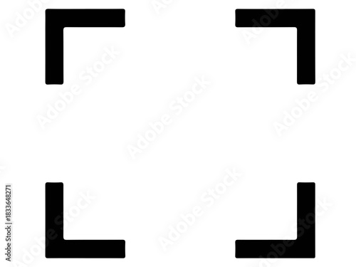 Focus frame icon isolated on white background