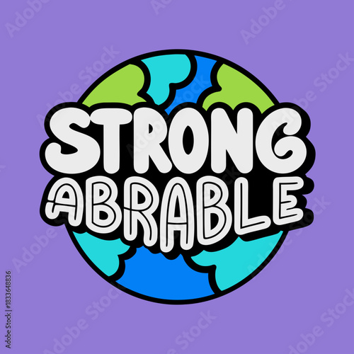 Strong Abrable Earth Globe Illustration planet world