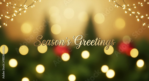 Season’s Greetings Christmas Blur Poster