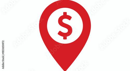 Bank Location Pin Icon, map pointer icons	

