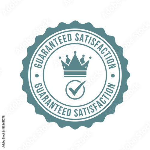 Guaranteed satisfaction premium quality seal badge vector icon Vector