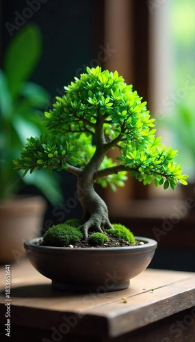 Serene Miniature Bonsai Trees Cultivating Indoor Zen and Peaceful Home Decor