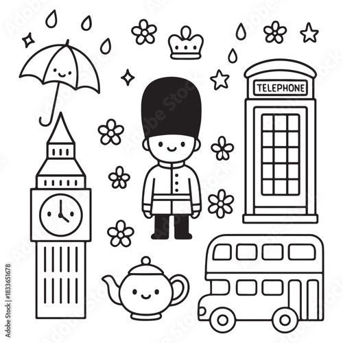 London Icons: Big Ben Bus Guard Telephone Box and More.