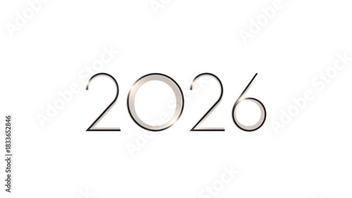 Celebrate the Brilliant Year Ahead Modern 2026 Design Elegant Style New Year's Card Festive Season Invitation Template Holiday Card Design