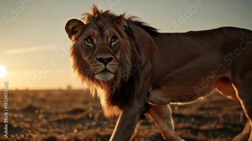 Wallpaper Mural Lion Portrait at Sunset Majestic African Wildlife, Big Cat Torontodigital.ca