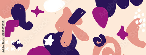 Abstract Colorful Shapes and Lines Background