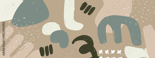 Fun Decorative Background Abstract Pattern with Bold Colors