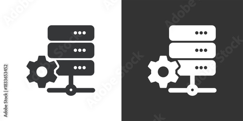 Database Settings icon. Solid glyph series icon