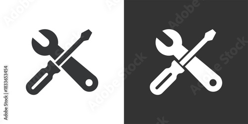 Tools icon. Solid glyph series icon