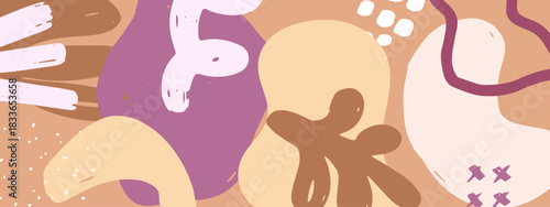 Vibrant Abstract Background with Organic Shapes