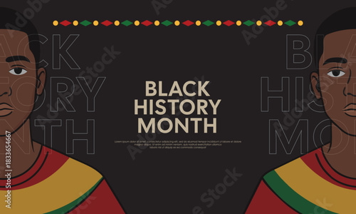 Hand drawn black history month background