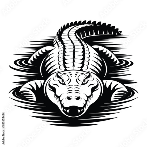 crocodile head silhouette