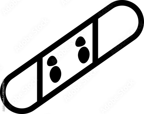 Simple Bandage Icon for First Aid and Wound Care