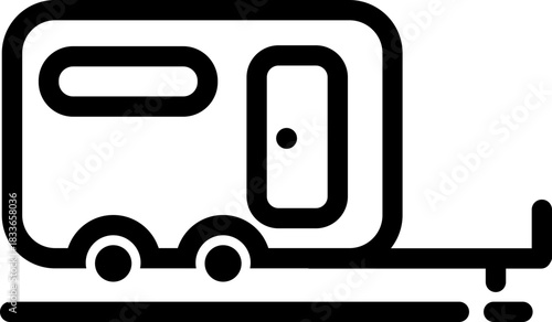 Travel Trailer Caravan RV Icon