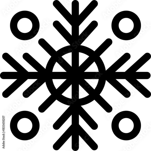 Snowflake winter season graphic symbol icon