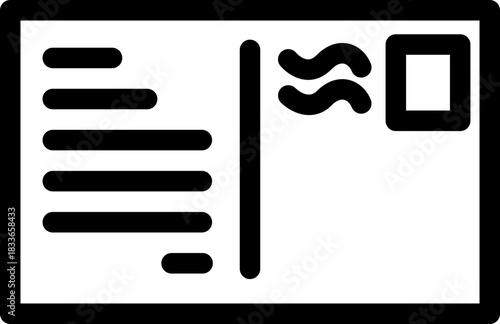 Postcard Communication Icon Representation