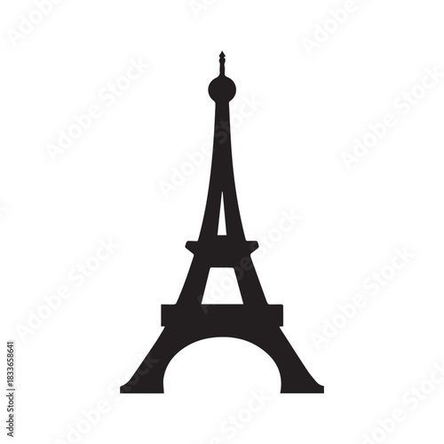 Luxury Thin-Line Eiffel Tower Logo Capturing French Sophistication
