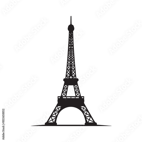 Bold Contrast Paris Landmark Design Utilizing Clean Shape Removal