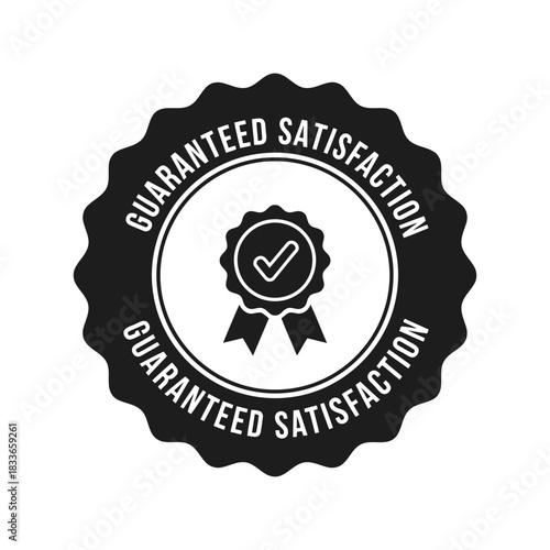Guaranteed satisfaction trust seal vector icon badge Vector