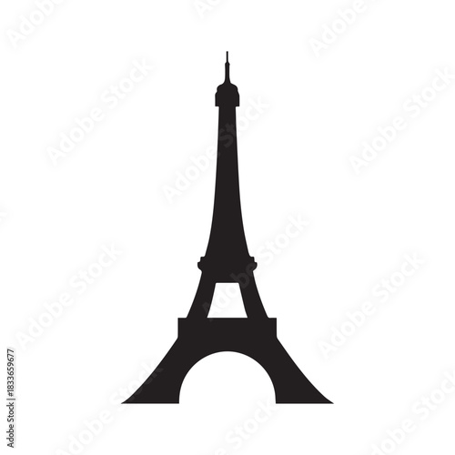 Cloud-Curve Eiffel Tower Logo Showing Light Parisian Atmosphere