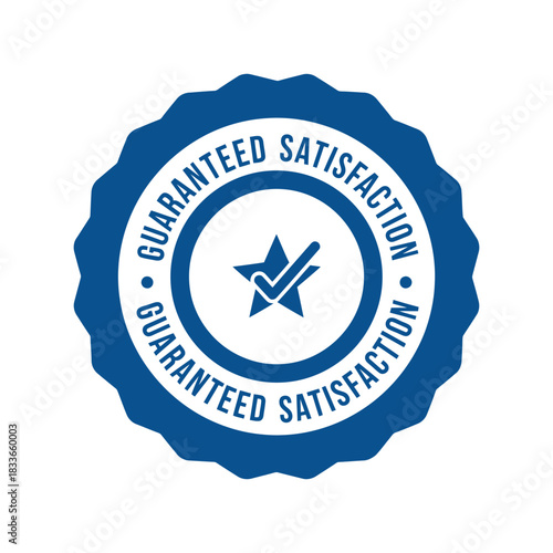Guaranteed satisfaction seal for quality assurance & trust Vector