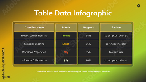 table data infographic