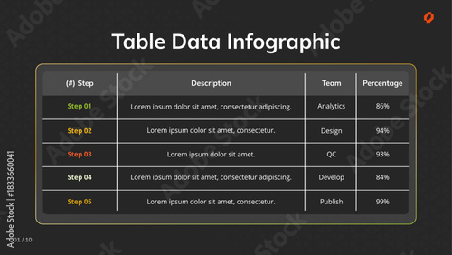 table data infographic