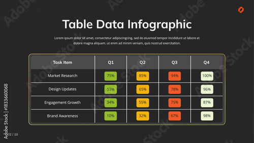 information table infographic