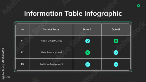 information table infographic
