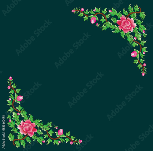 Tibetan border design  Illustration collection