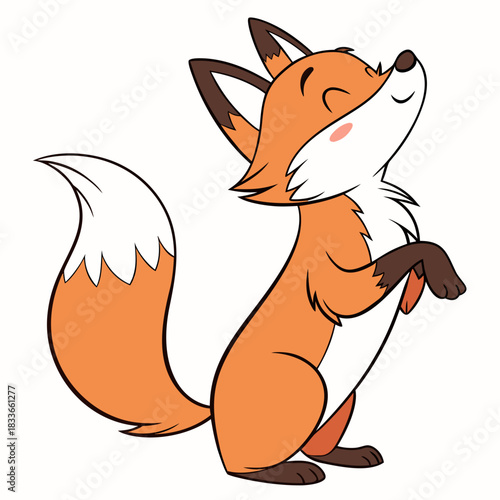 Cute baby fox vector 