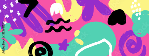 Vibrant abstract artwork for colorful posters, backgrounds, and creative marketing materials