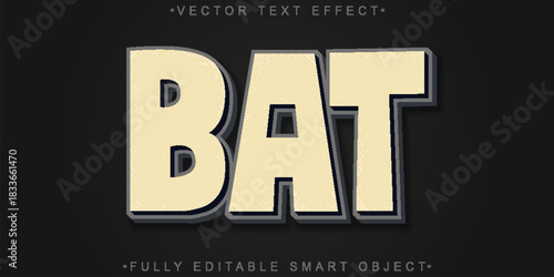  Bat Dark Creature Vector Fully Editable Smart Object Text Effect