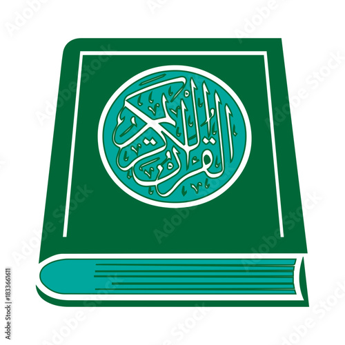 Green Holy Book Illustration