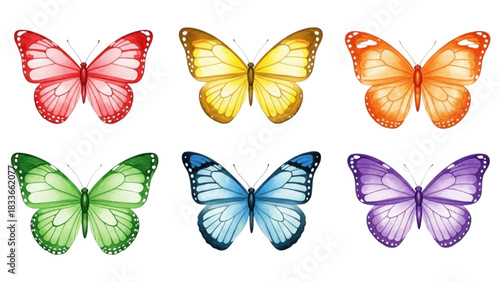 Colorful Butterfly Collection Vibrant & Elegant Design Elements
