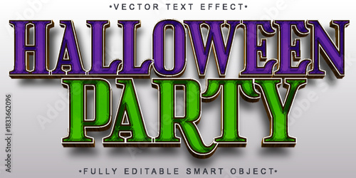  Halloween Party Spooky Night Vector Fully Editable Smart Object Text Effect
