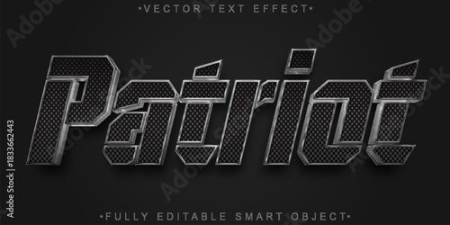  Patriot National Pride Vector Fully Editable Smart Object Text Effect