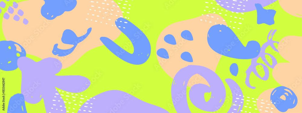 Fototapeta premium Trendy Abstract Colorful Shapes Creative Background