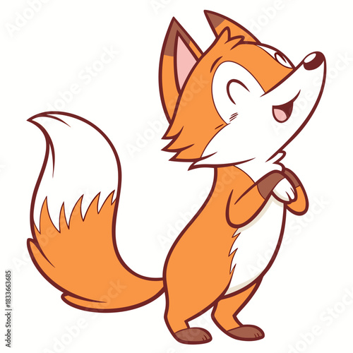 Cute baby fox vector 