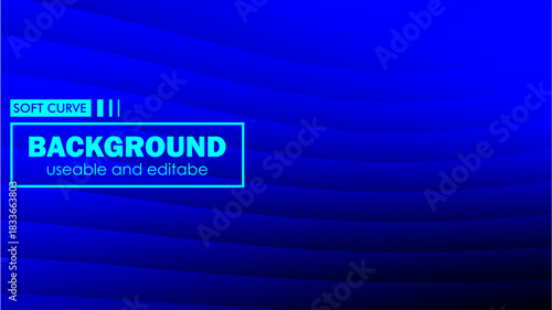 Modern Digital Striped Pattern Depth Illustration Design | Vibrant Cobalt Technology Texture with Wavy Motion