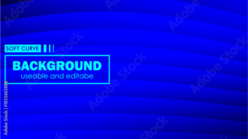 Modern Digital Striped Pattern Depth Illustration Design | Vibrant Cobalt Technology Texture with Wavy Motion