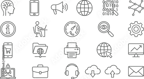 Autonomous vehicle icons, robotic car, AI driving, self-driving technology, lidar, V2X, sensor fusion, computer vision, path planning, cybersecurity, automated mobility, driverless transport