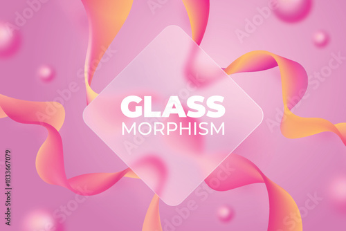 Abstract background with flowing liquid shapes and pastel colors perfect for design and branding.
Modern electronic music festival poster with abstract geometric shapes and neon lights on a dark backg