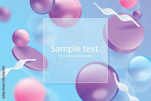 Abstract background with flowing liquid shapes and pastel colors perfect for design and branding.
Modern electronic music festival poster with abstract geometric shapes and neon lights on a dark backg