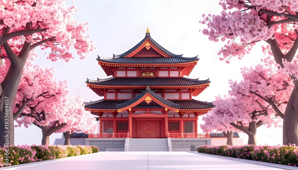 Fototapeta premium Ancient Chinese architecture abstract background